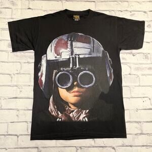 Anakin Skywalker Shirt Medium Black Vintage 90s Deadstock Star Wars Sci Fi